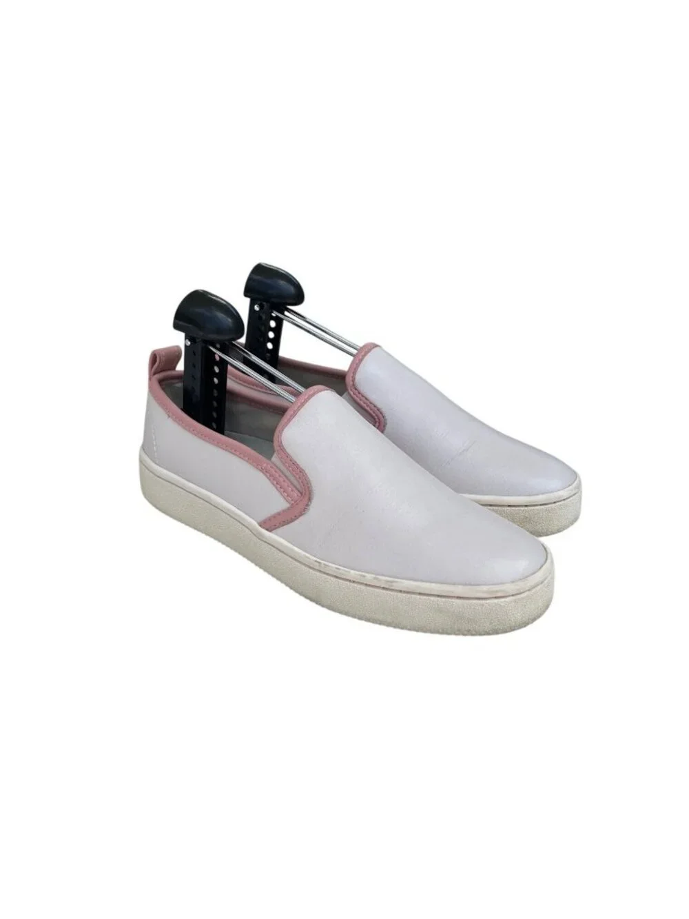 Coach Womens Slip-On Sneakers Pink & White Size 7.5 Casual Comfort Shoes